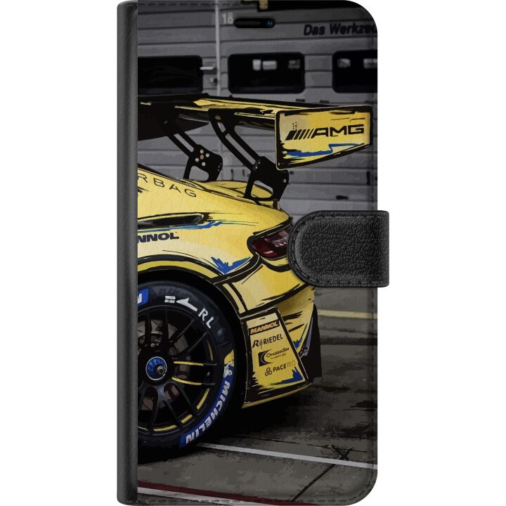 Kompatibelt Plånboksfodral till Samsung Galaxy A36 AMG Mercedes affisch racingsportbil gul lyxigt bilföretag tyskt märke motorsport biltillverkning r