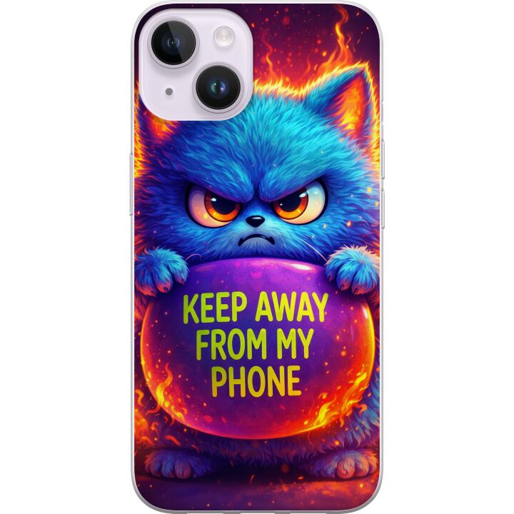 Kompatibelt Mobilskal till Apple iPhone 14 Arg Katt Neon