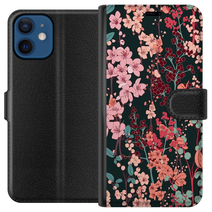 Kompatibelt Lommeboketui til Apple iPhone 12 mini Urteaktig Retro