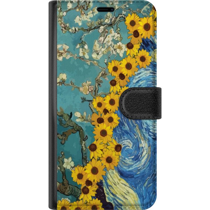 Kompatibelt Plånboksfodral till Samsung Galaxy A16 5G Van Gogh affisch solros Stjärnklara natt konst blommor målning konstnärlig retro konst impressi