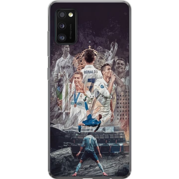 Kompatibelt Mobilskal till Samsung Galaxy A41 Cristiano Ronaldo Al-Nassr Portugal ikoniska målmaskin och global superstjärna med historiska rekord oc
