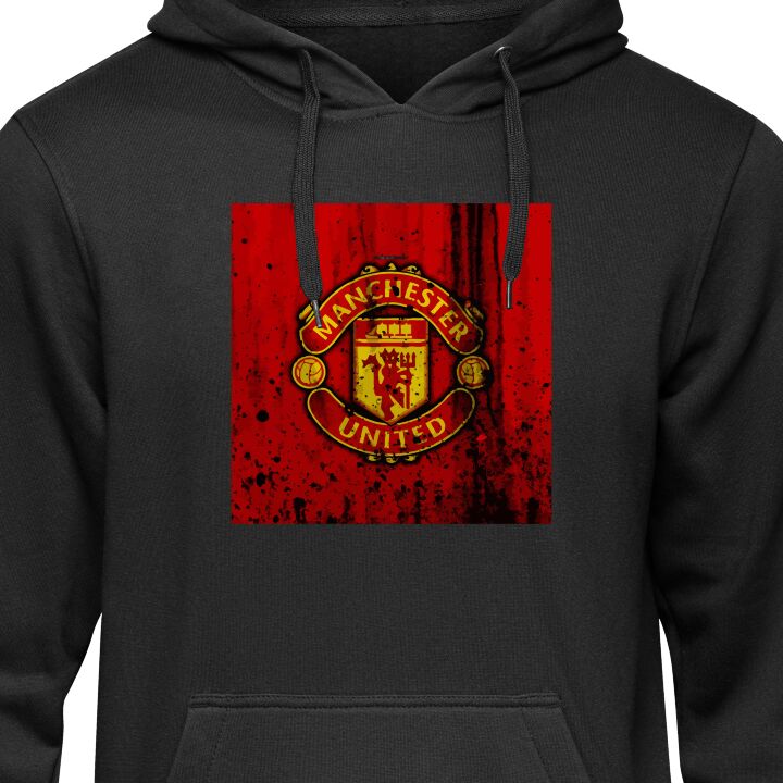Huvtröja för Barn | Bekväm Barn-Hoodie Svart 7-8 År Manchester United F.C. Manchester United F.C. Svart 7-8 År