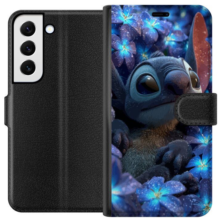 Kompatibelt Plånboksfodral till Samsung Galaxy S22+ 5G Stitch Bland Blommor