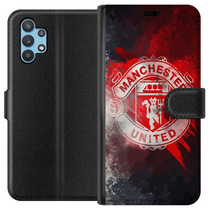 Kompatibelt Plånboksfodral till Samsung Galaxy A32 5G Manchester United FC