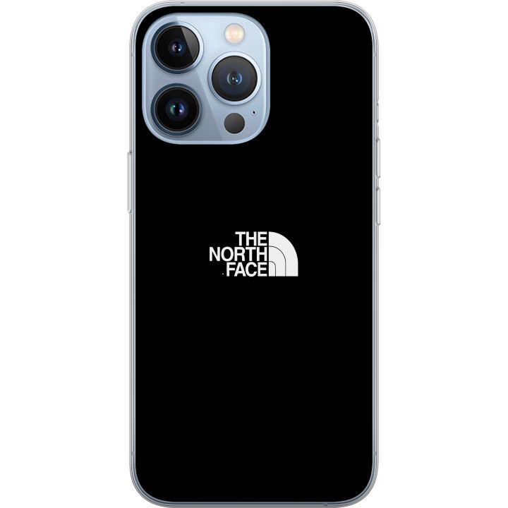 Kompatibelt Mobilskal till Apple iPhone 13 Pro North Face-logotypen i svartvitt tidlös design inspirerad av utomhuslivet som symboliserar styrka, fri