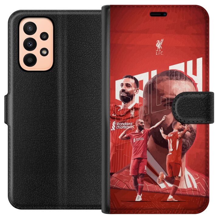 Kompatibelt Plånboksfodral till Samsung Galaxy A23 Mohamed Salah Liverpool Egypten snabb kreativ ytter och Premier League-ikon som står för mål magi