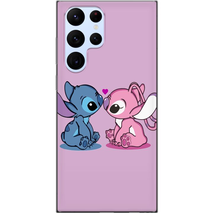 Kompatibelt Mobilskal till Samsung Galaxy S22 Ultra 5G Stitch-Kärlek