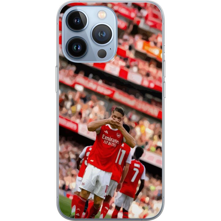 Kompatibelt Mobilskal till Apple iPhone 13 Pro Arsenal illustration - Martin Ødegaard i fotbollströja målgest design