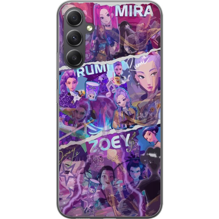 Kompatibelt Mobilskal till Samsung Galaxy A16 5G Valorant flickor affisch Mira Rumi Zoey Riot Games anime spel agenter neon stil karaktär fanart kons