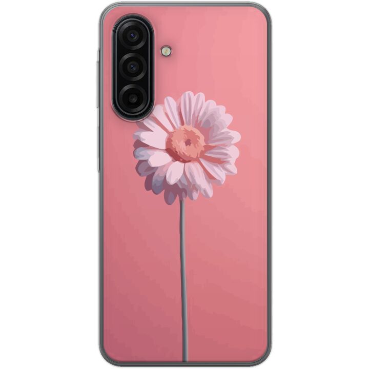 Kompatibelt Mobilskal till Samsung Galaxy A17 5G Enkel rosa blomma på ljus bakgrund elegant minimalistisk design perfekt för stilren look