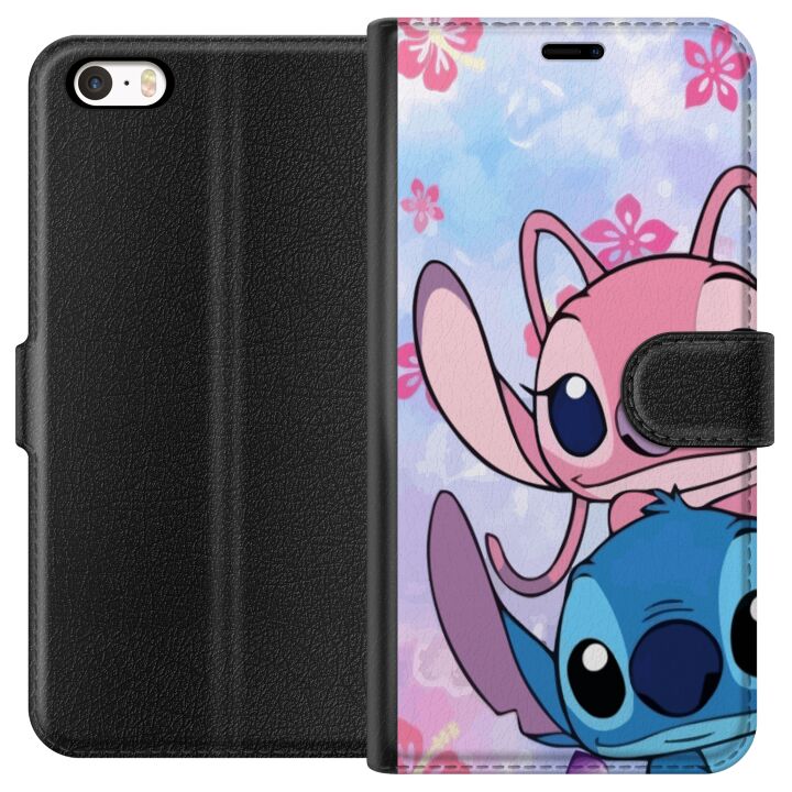 Kompatibelt Lommeboketui til Apple iPhone 5 Stitch & Angel
