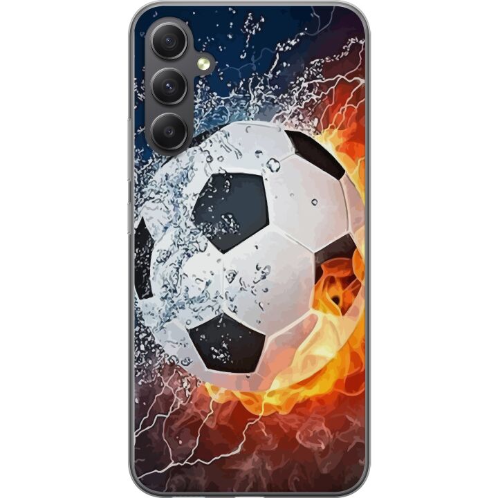 Kompatibelt Mobilskal till Samsung Galaxy A16 5G Fotboll Eld