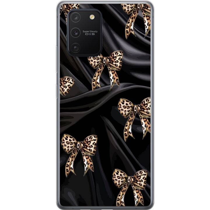 Kompatibelt Mobilskal till Samsung Galaxy S10 Lite Leopardrosetter på svart, lyxigt mönster med exklusiv modekänsla, perfekt för dig som gillar elega