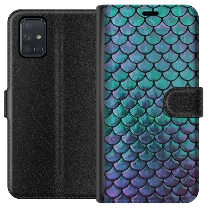 Kompatibelt Plånboksfodral till Samsung Galaxy A71 Strålande sjöprinsessa