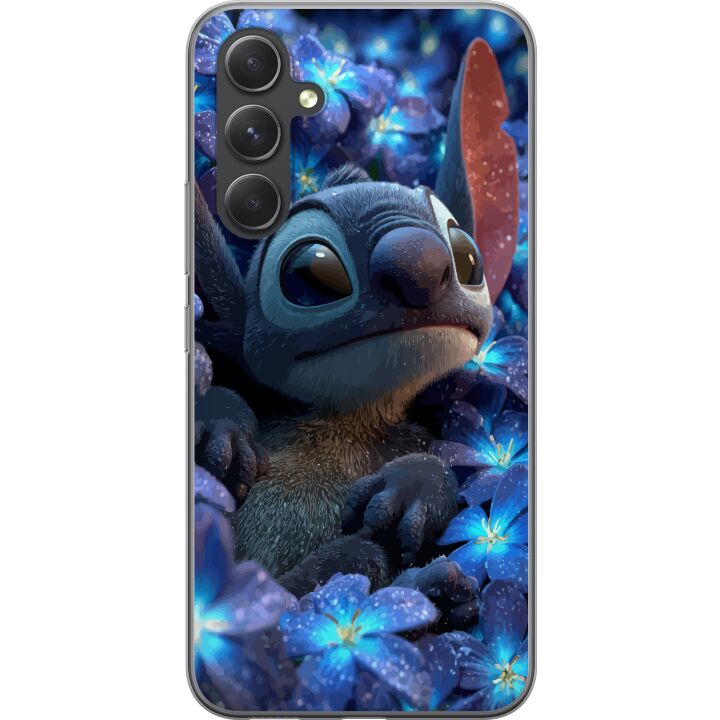 Kompatibelt Mobilskal till Samsung Galaxy A55 Stitch Bland Blommor