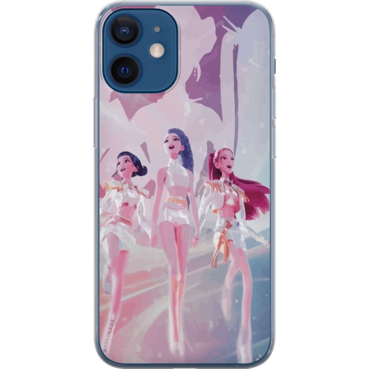 Kompatibelt Mobildeksel til Apple iPhone 12 mini K-Pop Demon Hunters silver idol trio - futuristisk K-pop-inspirert gruppedesign med glitrende scenek