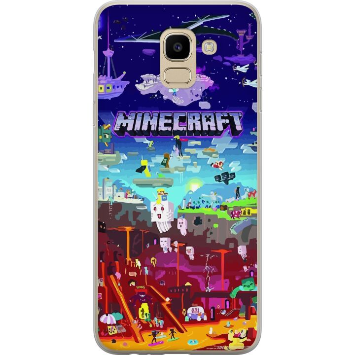 Kompatibelt Mobilskal till Samsung Galaxy J6 MineCraft