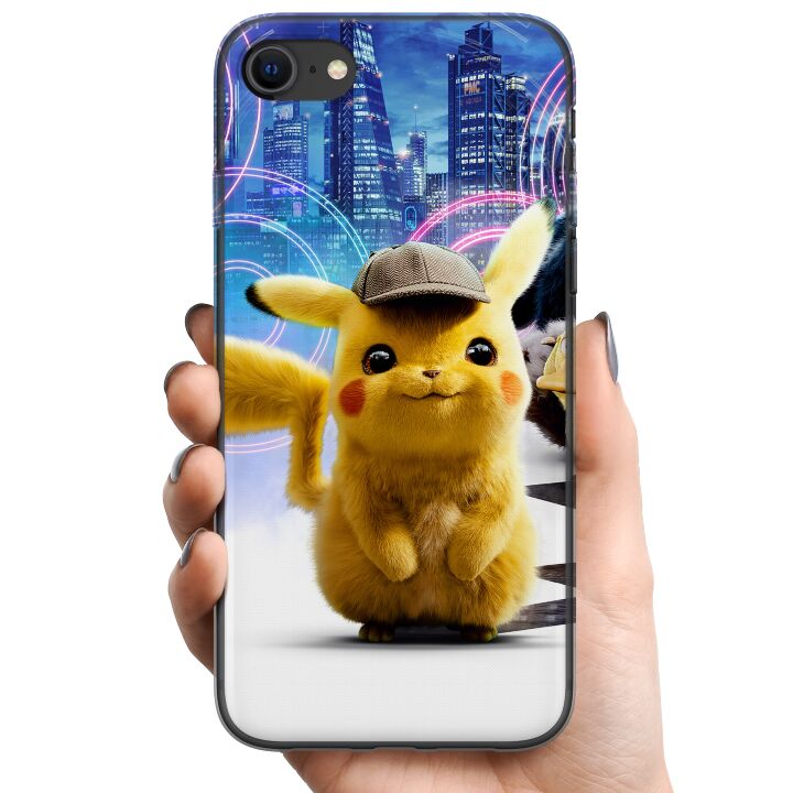 Kompatibelt Mobilskal till Apple iPhone SE (2020) Detective Pikachu - Pikachu