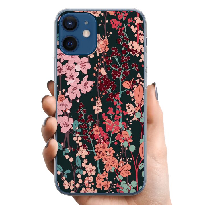 Kompatibelt Mobildeksel til Apple iPhone 12 mini Blomster