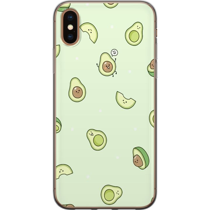 Kompatibelt Mobilskal till Apple iPhone XS Glad Avokado