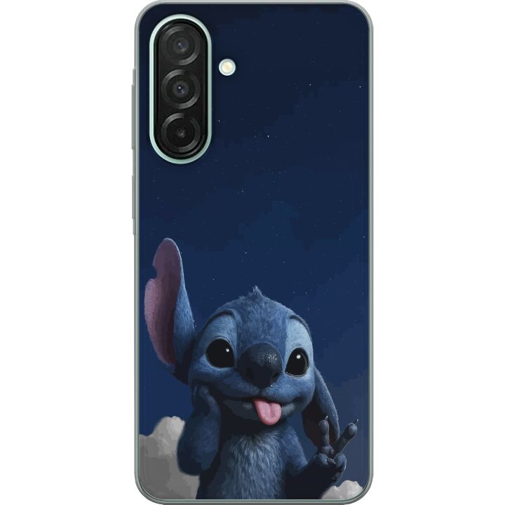 Kompatibelt Mobilskal till Samsung Galaxy A26 Stitch Disney blå alien Lilo och Stitch kawaii karaktär natt himmel stjärnhimmel söt tecknad konst