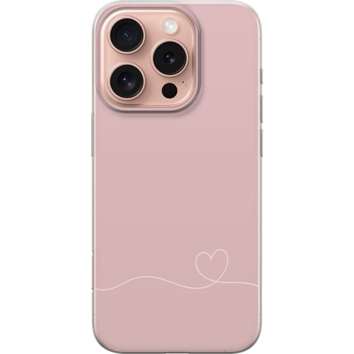 Kompatibelt Mobilskal till Apple iPhone 16 Pro Rosa Hjärna Design