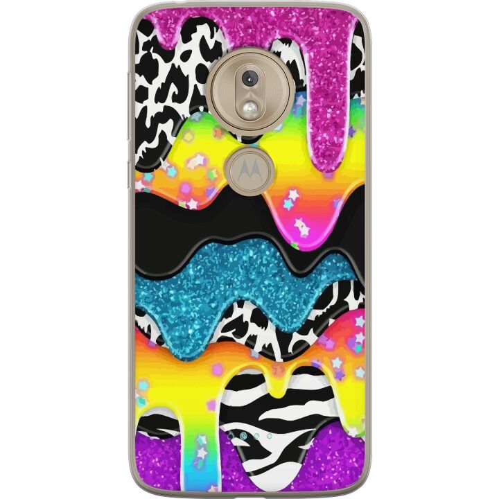 Kompatibelt Mobilskal till Motorola Moto G7 Play Glitter och Färg