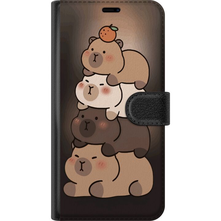 Kompatibelt Plånboksfodral till Samsung Galaxy A56 Capybara Kawaii Söt Djurfigur