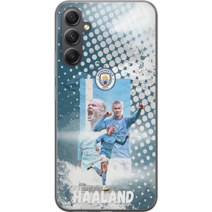 Kompatibelt Mobilskal till Samsung Galaxy A16 5G Erling Haaland Manchester City Norge målgaranti enorm fysik och sylvassa avslut som gör honom till C