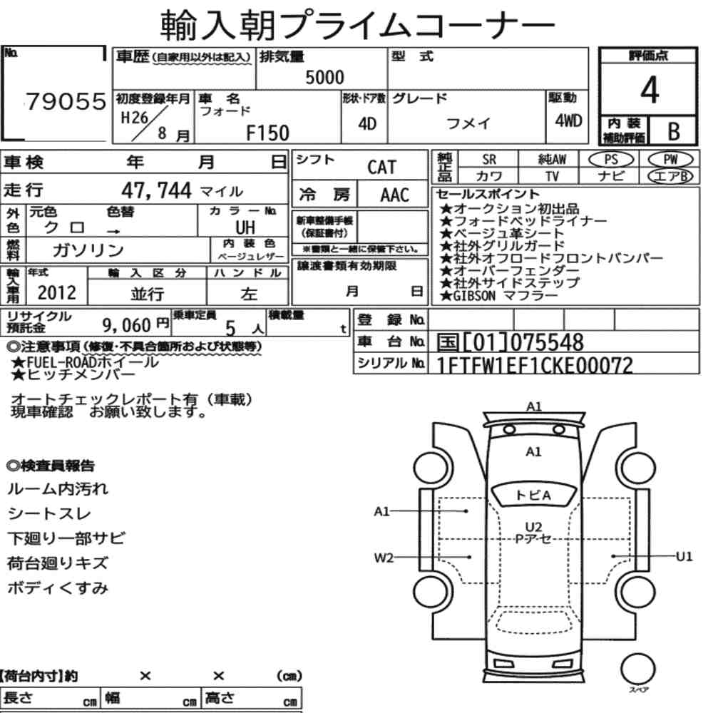 Karta aukcyjna - 2014 FORD F-150 4D 4WD