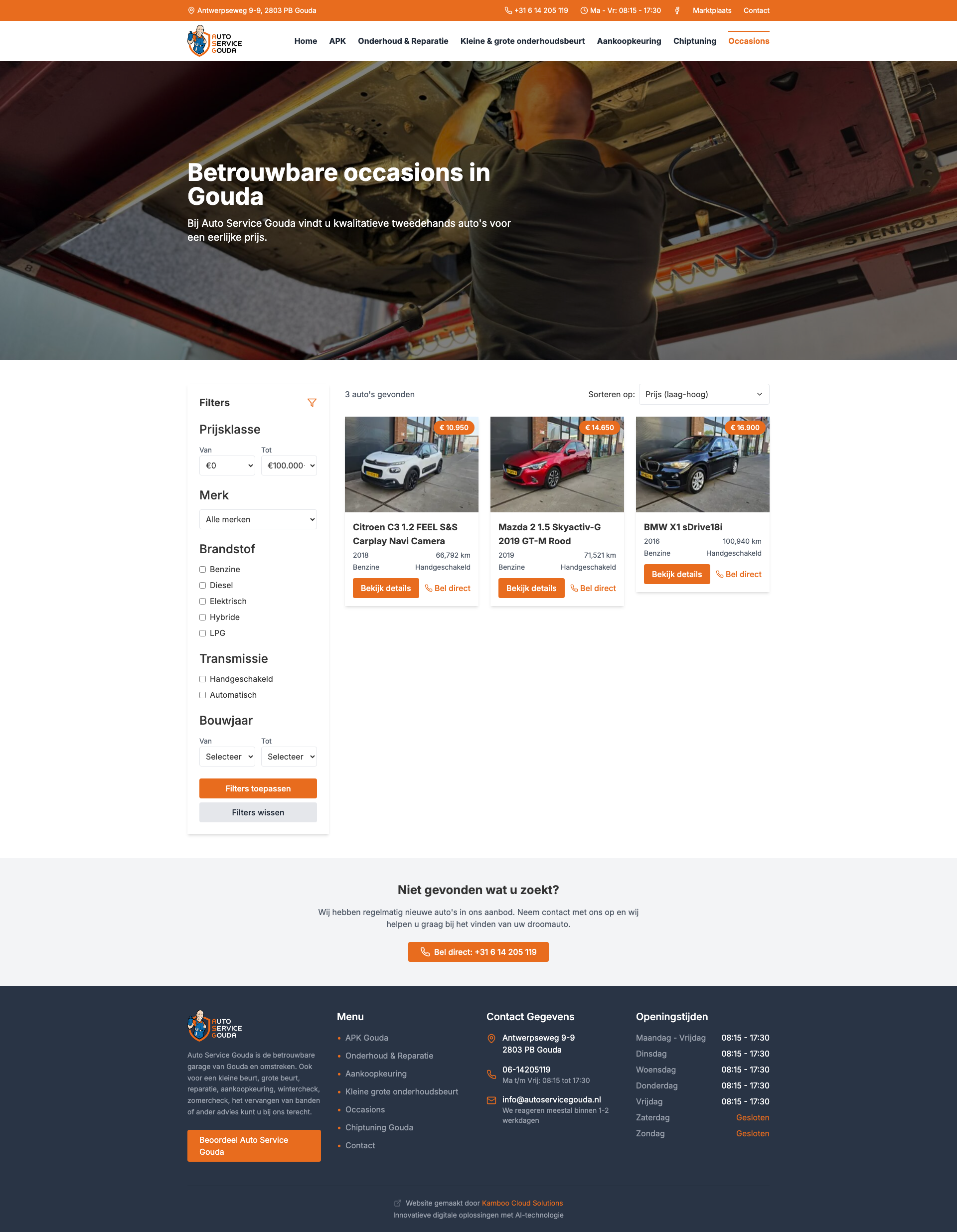 Verkoop website Auto Service Gouda - Afbeelding 1