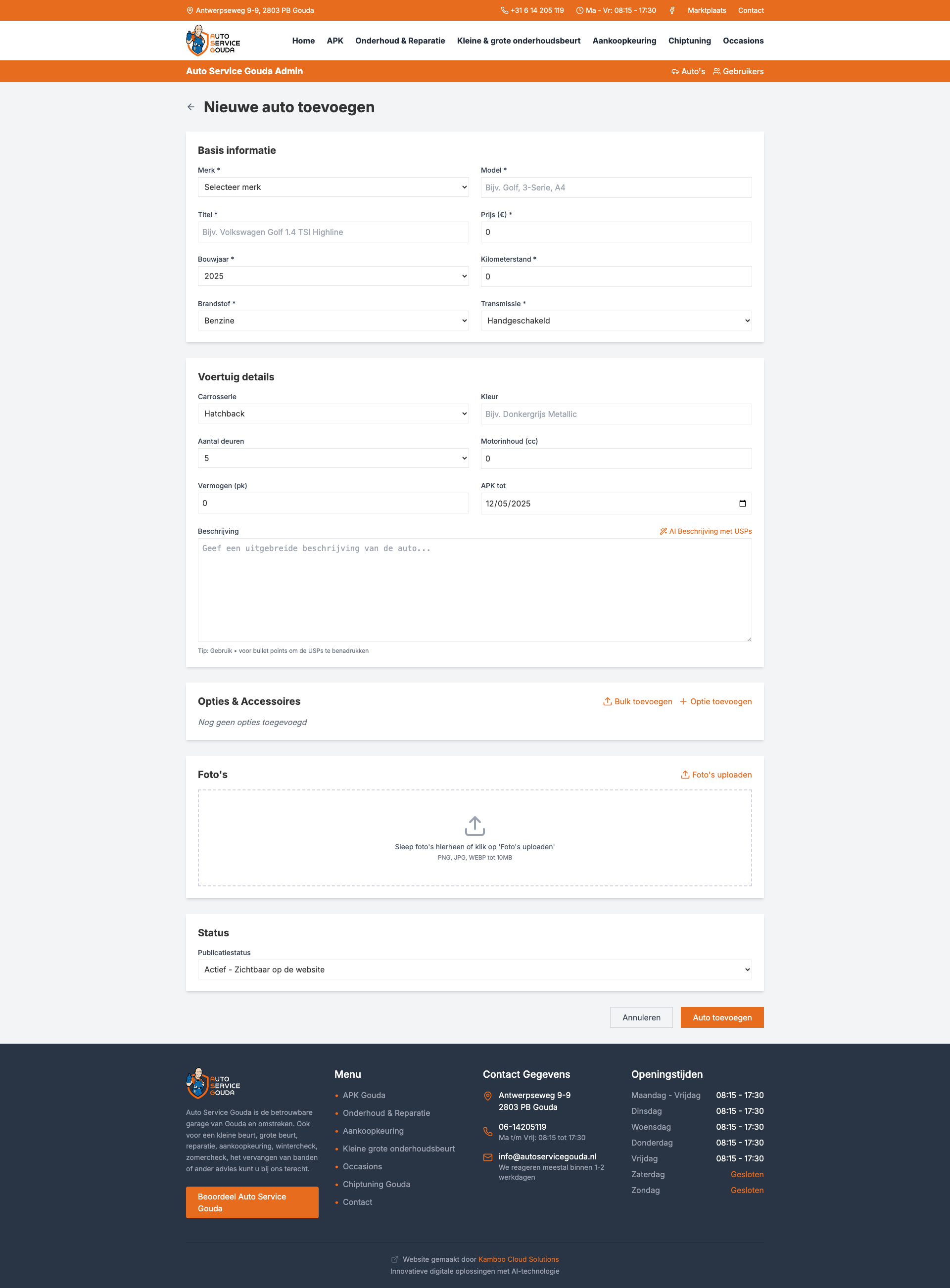 Verkoop website Auto Service Gouda - Afbeelding 3