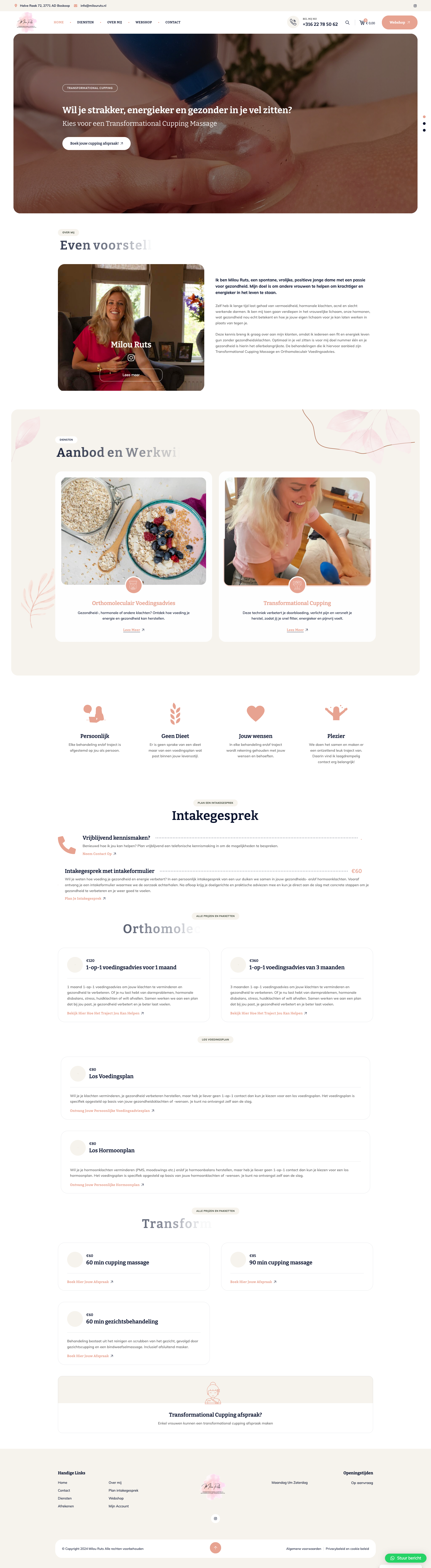 Milou Ruts | Transformational Cupping en Orthomoleculair Voedingsadvies - Afbeelding 1