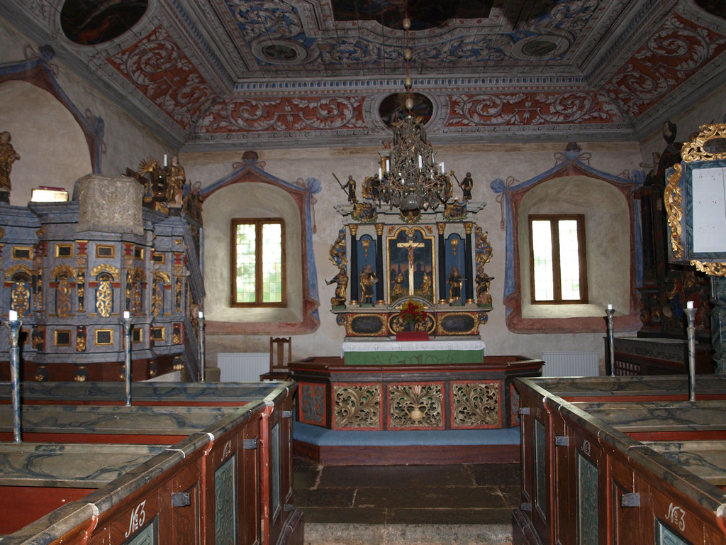 Västerplana kyrkanin maalauksia
