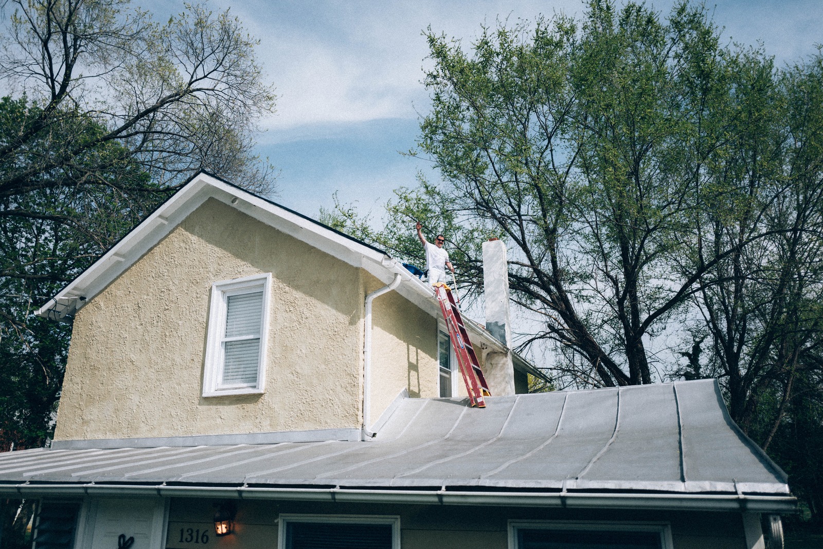 Man on a Rooftop