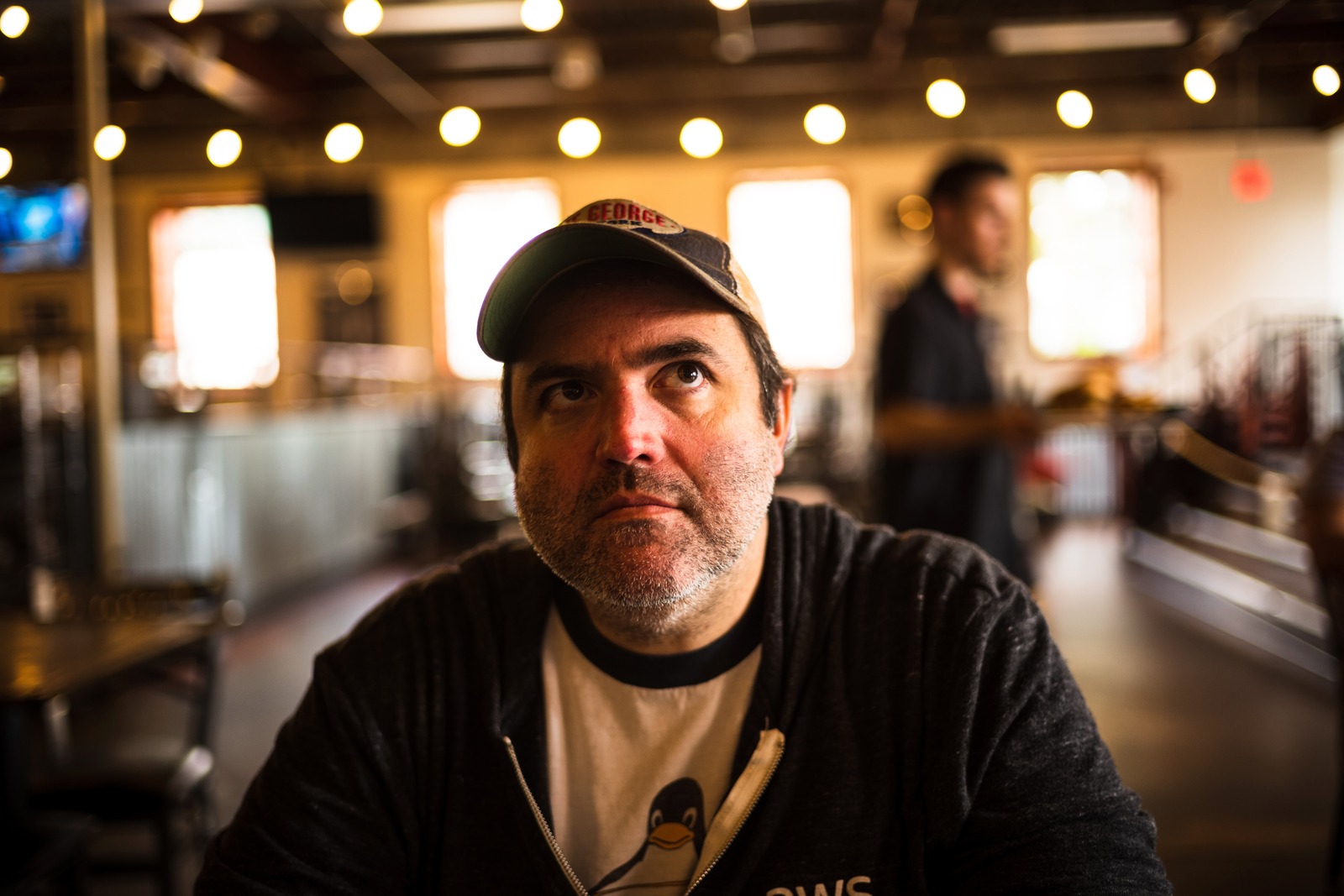 Pensive Moment in a Café