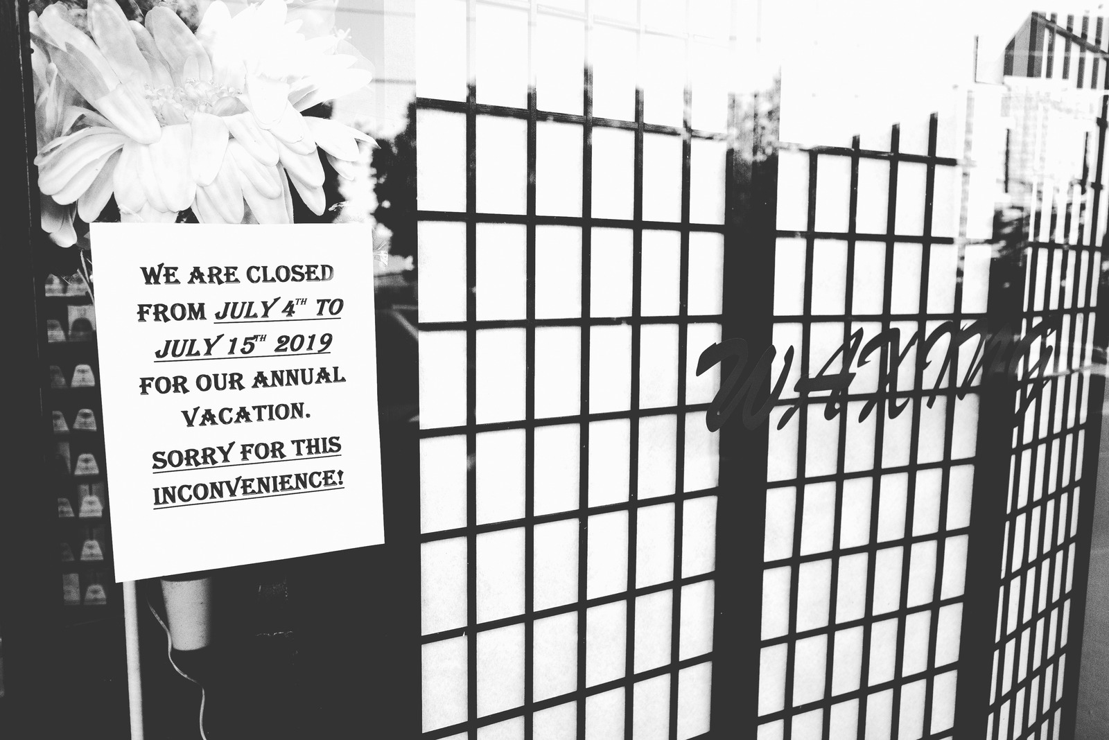 Closed for Vacation