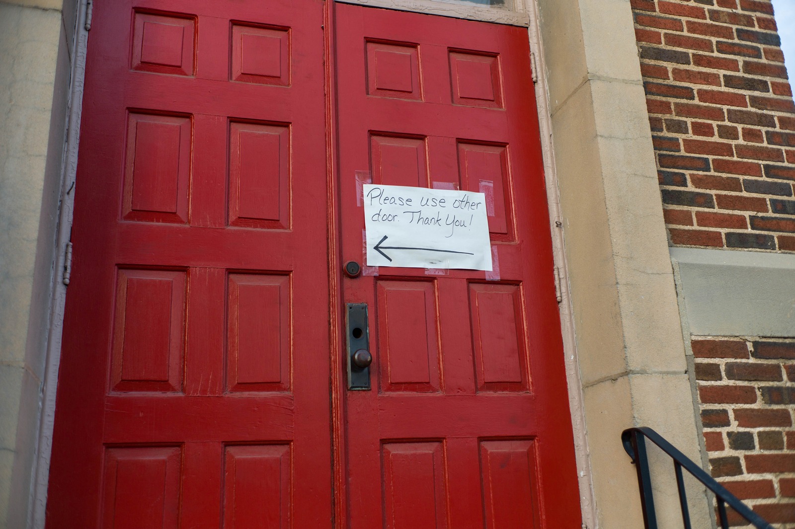 Closed Red Door