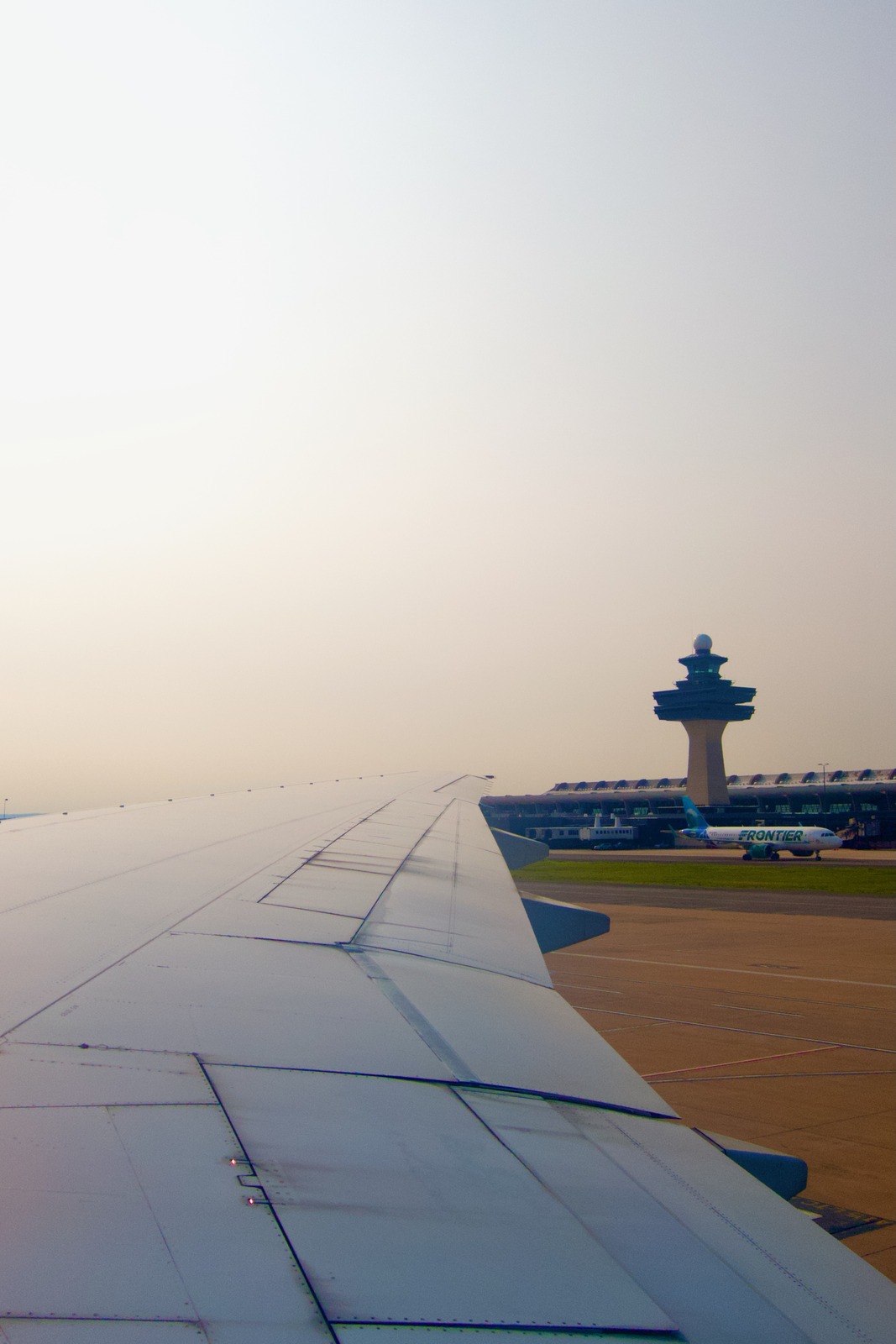 Wing View at Dusk
