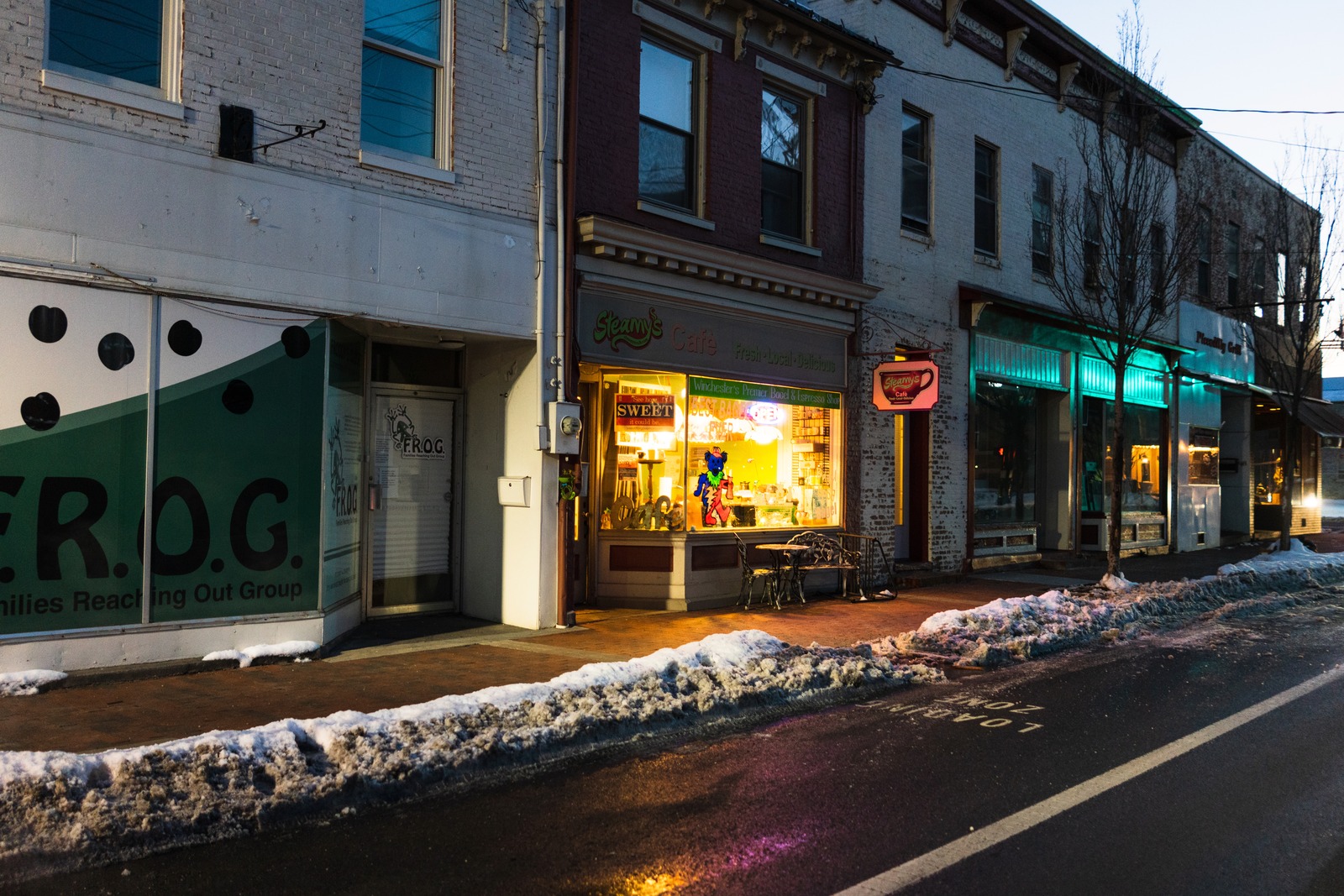 Charming Winter Evening Street