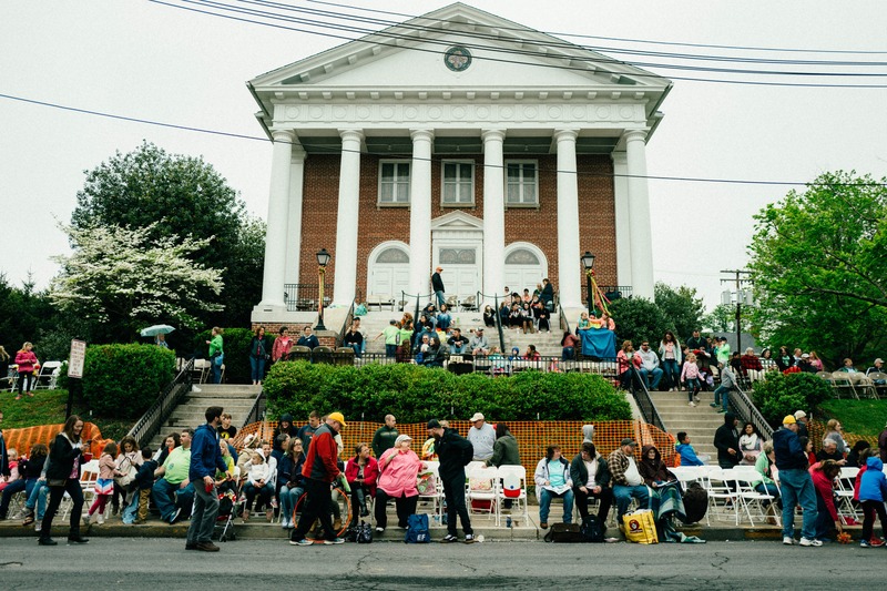 Community Gathering at Dusk