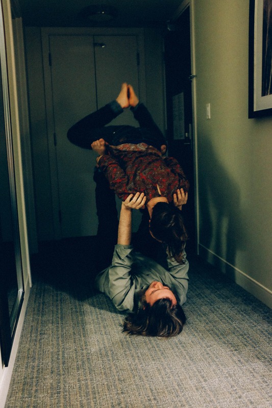 Joyful Interaction in a Hallway