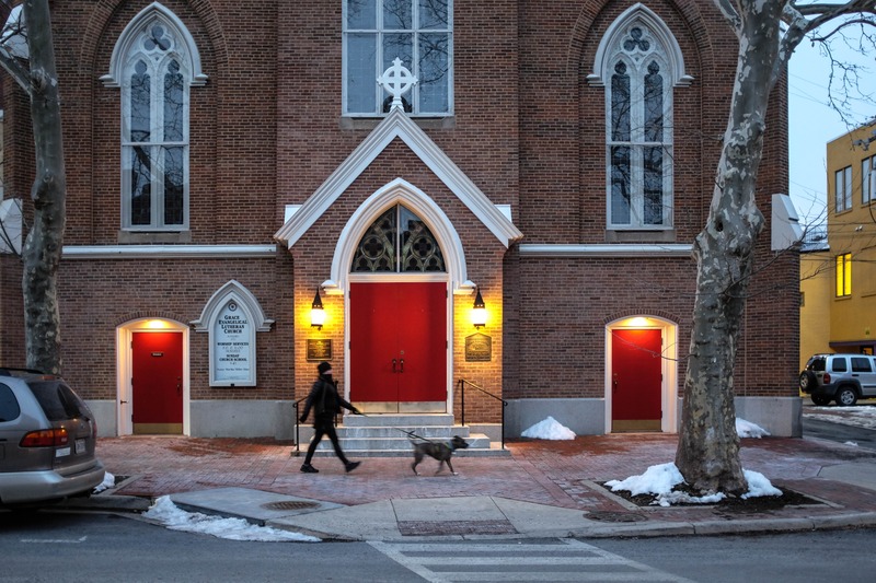 Evening Stroll by the Church