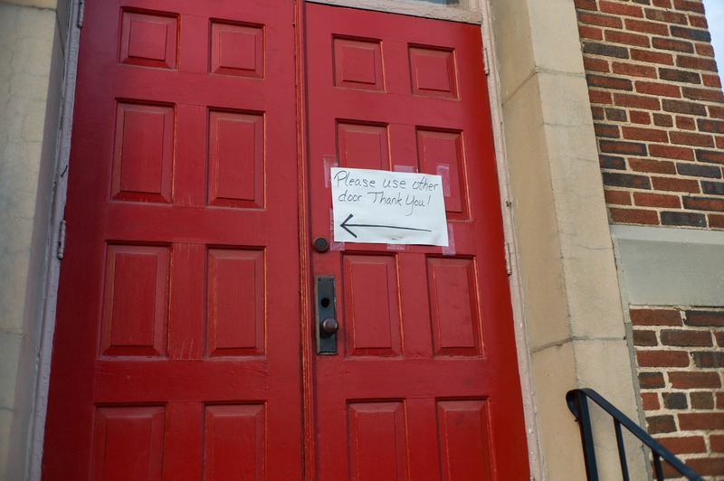Closed Red Door