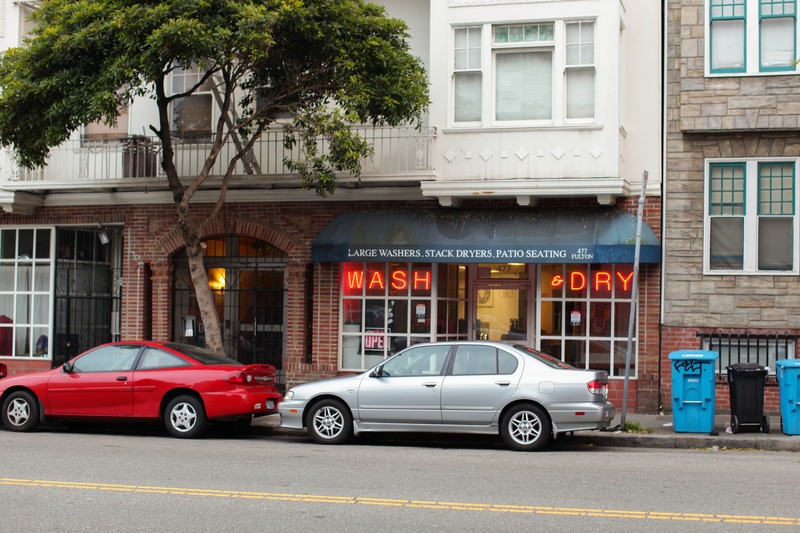 Urban Laundry Scene