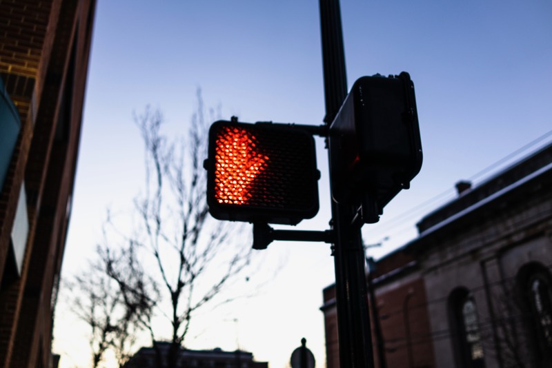 Red Signal at Dusk