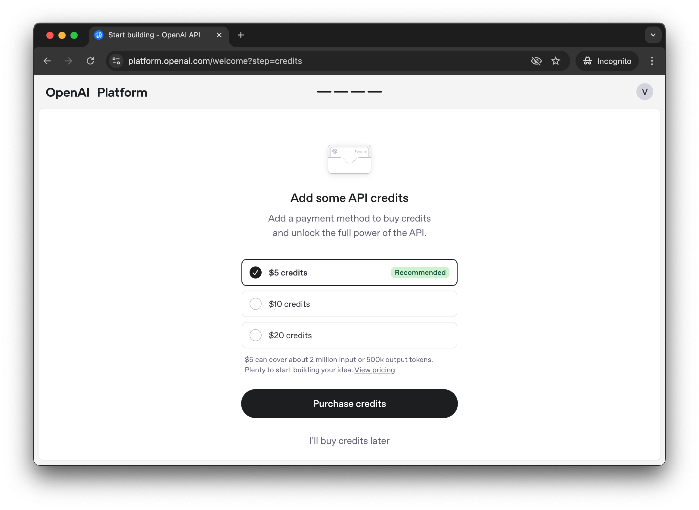 add credits