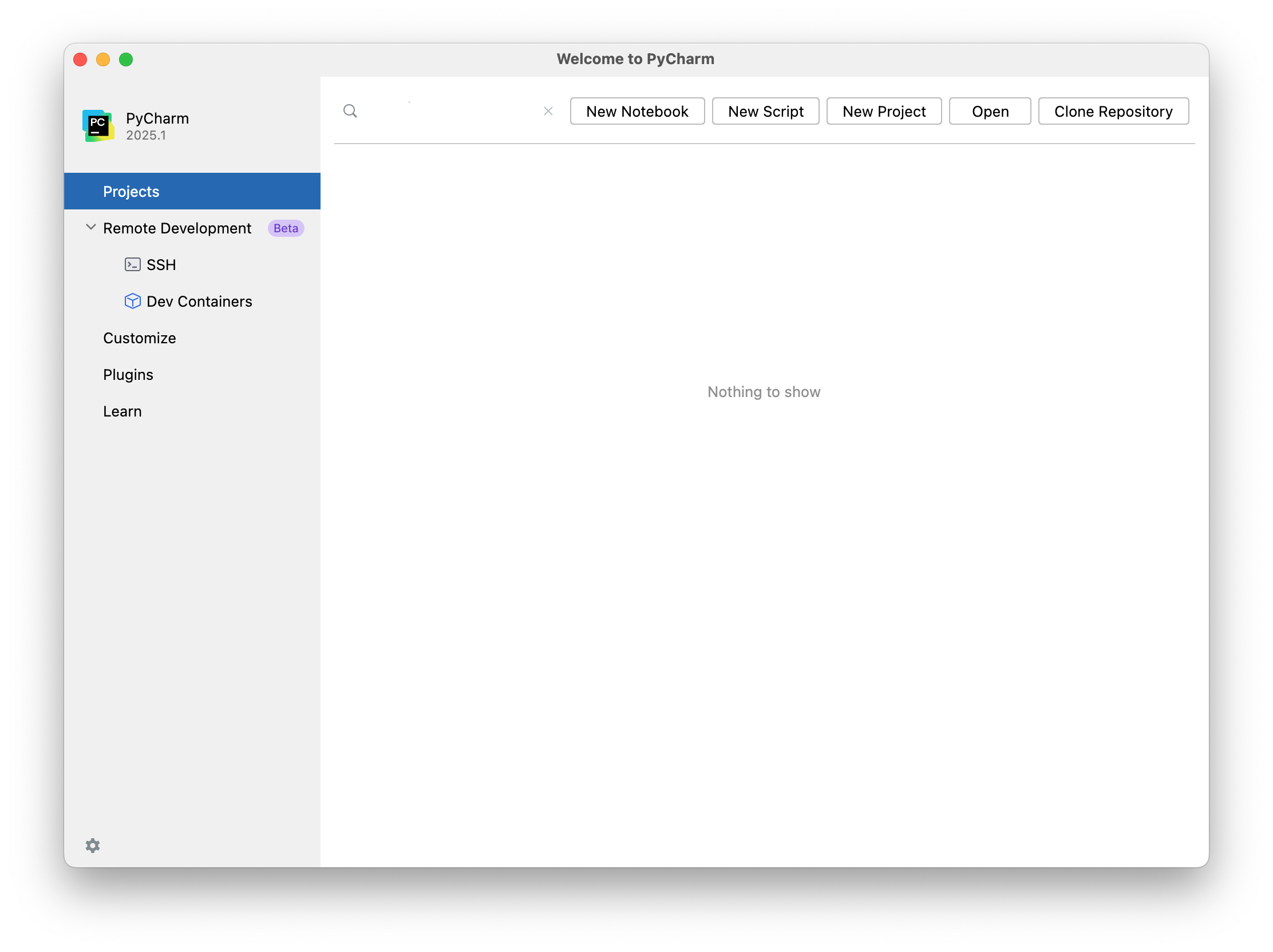 pycharm create new project