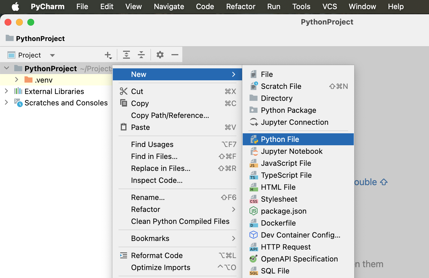 new python file