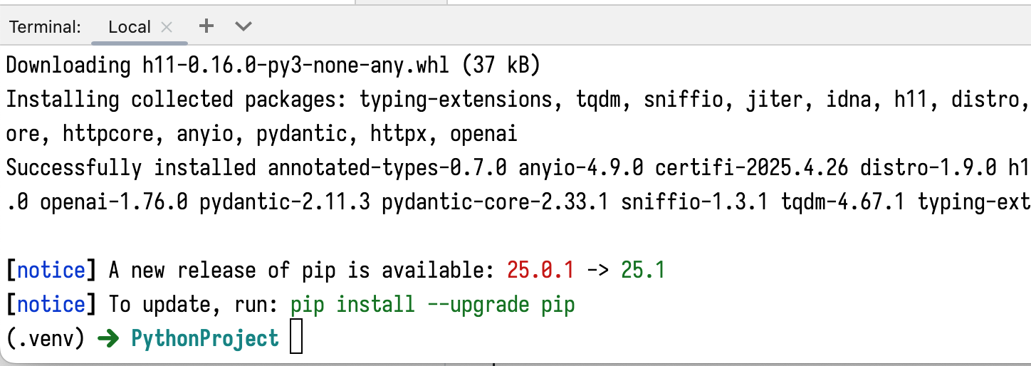 pip install result